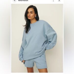 Reformation Emma Classic Oversized Crewneck Sweatshirt M